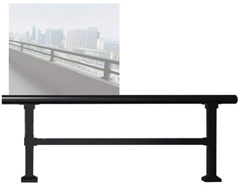 Metal Deck Railing Kit, Horizontal Fence Rail for Pool and Balcony, Heightened Picket Fence, Wall Extender for Temporary Outdoor Use