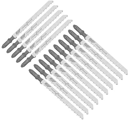 Jingyingtt 8-60pcs Jigsaw Blades T101B/T101BR Medium/Reverse Tooth Straight Cutting Extended Woodworking HCS fit Wood Plastic Fiber Boards