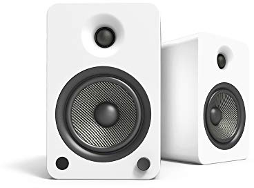 Kanto YU6MW Powered Bookshelf Speakers with Bluetooth and Phono Preamp | 5.25 Kevlar Driver | 200W Peak Power | Pair | Matte White