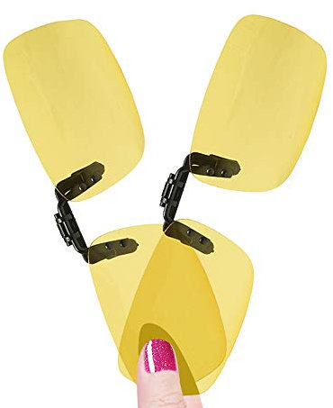 LUFF Occhiali da sole polarizzati da 2 buste HD Day + Night Vision Occhiali da sole polarizzati, Occhiali da vista per la visione notturna Antiriflesso per uomini/Wemen (Yellow + yellow)