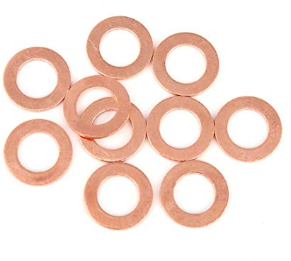 X AUTOHAUX 10Stk. Kupfer Unterlegscheiben Für Auto 12X20X1,5mm | Flachdichtung Ring, Für Ölablassschraube, Für Hydraulikarmaturen, Hitzebeständig, Elektrisch Leitfähig, Nicht Magnetisch