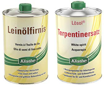 Set Kluthe 1 x Leinölfirnis 1 Liter + 1 x Lösol Terpentinersatz 1 Liter