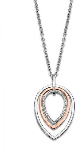 LOTUS STYLE Collar Mujer Acero Inoxidable - Colgante de Acabado Brillo - Resistente al Agua LS2112-1/2 - Collares Mujer - Regalo de Cumpleaños, Aniversario, San Valentín, Madre y más