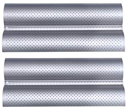 Cabilock Brotstangen-backformen Mit 2 Schlitzen Antihaftbeschichtete Wellen-backbleche Brotformen Küchen-backutensilien Silber Für Das Backen Zu Hause