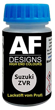 Alex Flittner Designs Lackstift für Suzuki ZVR Pure White Perl | Lackstift geeignet für Farbcode: ZVR und Farbname: Pure White Perl