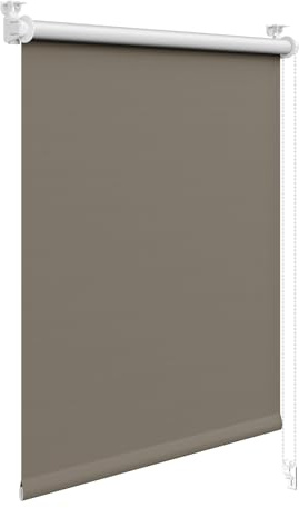 WOLTU Verdunkelungsrollo Thermorollo ohne Bohren 120x160 cm, Taupe