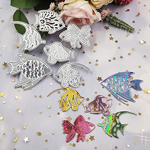 Sechs Fische DIY Stanzschablone, Scrapbooking Prägeschablonen Stanzformen Schablonen Für Scrapbooking, Fotopapier, Karten, Handwerk Prägen