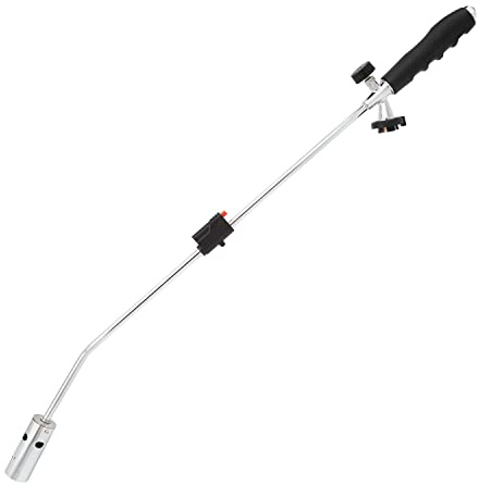 GardenKraft 10639 Garden Weed Burner/Pet Friendly Weed Killer/Chemical Free Weed Control/Ergonomic Grip / 80cm Length/Safely Locks Butane Gas Canisters/Can Also De-Ice & Unfreeze Pavements
