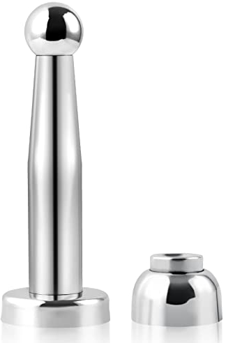 ONNIJUN Magnetischer Türstopper, 22,9 cm, Edelstahl, Silber, Modern, Wandmontage, Bodenmontage, Soft-Catch Design, Magnetischer Türhalter, 1 Set, 1 Stück