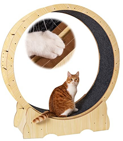 ZIMGOD Katzenlaufrad Anti-Prise-Katzen-Laufbandrad, Sicheres Laufrad für Katzenübungen, Robustes Laufrad für Hauskatzen, Katzen-Riesenrad als Spielzeug für Haustiere (Size : 70cm/27.6)