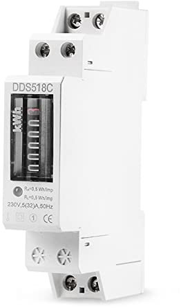 PRATYAHARA Compteur D'Énergie Électronique Domestique DDS518C Compteur D'Énergie Compteur de KWh Rail DIN Consommation Électrique Monophasée Wattmètre Compteur D'Énergie Compteur de KWh