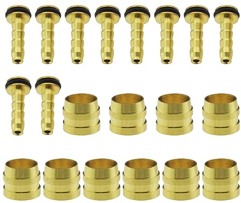 VGOL 10 Sets Fahrradolive Und Verbindungseinsätze, Ersatzteilen Kompatibel mit Tektro Hydraulische Scheibenbremsschläuche
