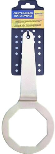 NEW Heavy Duty Offset Immersion Heater Spanner Tool Octagon Head Hanging Hole