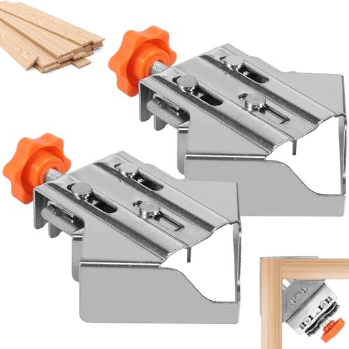 Rechts Winkel Klemme Winkelspanner Set Einstellbarer Winkel Eckenspanner Holz Aluminium Metall für Holzbearbeitungs, Schränke, Bilderrahmen (geschlossenen Mund)