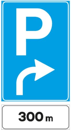 GLOBAL CARTELLO IN LAMIERA SCATOLATA RETTANGOLO 60X40 cm - PREAVVISO DI PARCHEGGIO PERSONALIZZATO - SEGNALE CATARIFRAGENTE CON CAVALLETTO (Cartello)