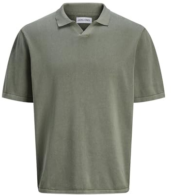 JJELEO Knit Polo SS SN, agave grön, S