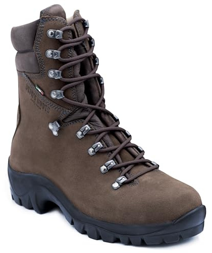 Drew's Boots Fire Hiker Wildland Firefighter Boots – Rugged, Full Leather Firefighting Boots for Comfort, Support, and Safety – Heat Resistant Work Shoes for Men, Brown Rough Out, 11.5 D