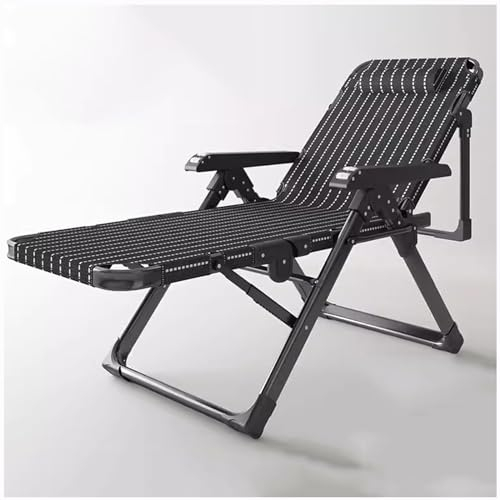ZTGL E, Faltbar Campingliege, Klappbar Campingbett, Tragbares Gästebett, Gartenliege für Outdoor mit Auflage und Kopfstütze, Strandliege, Klappbarer Sonnenliege