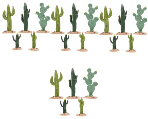 Garneck 4 Set Di Modelli Di Cactus in Miniatura Realistici Per Tavolo Da Sabbia Mini Decorazioni Per Paesaggi Mini Decorazioni Da Giardino 5 Pezzi * 4