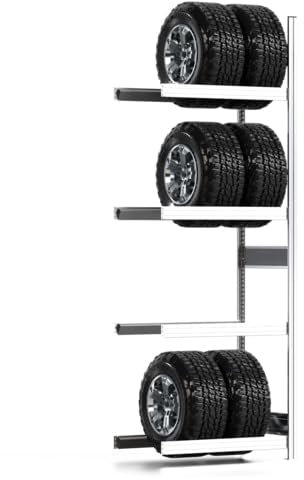 REGALWERK Räderregal mit Tiefenriegel - 250 kg - 2.500 x 875 x 500 mm (HxBxT) - 4 Ebenen - Anbauregal - Steckregal BERT