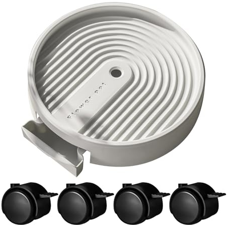 Générique Plateau Roulant pour - Support Rond à Roulettes pour Pots de Fleurs | Plateau à Roulettes Antidérapant Pour Pots de Fleurs Pour Intérieur Extérieur Maison
