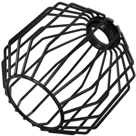VALICLUD Vintage Metall Käfig Lampenschirm für Pendelleuchte Mini Eisen Vogelkäfig Design Warmes Licht Einfache Montage Vielseitig für Wohnzimmer Schlafzimmer Essbereich Schwarz