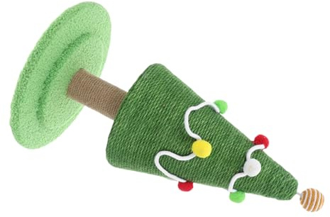 Levemolo Árbol Rascador para Gatos de Navidad Poste Rascador Vertical de Sisal Natural Juguete para Gatitos de Hogar