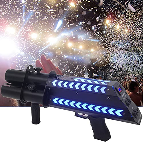 Elektronische Multicolor Konfetti Konfettikanonen-Maschinenwerfer, Handlichter, elektrischer Shooter, r Jet für Party, Club, Hochzeit, Bar, Silvester, Geburtstag