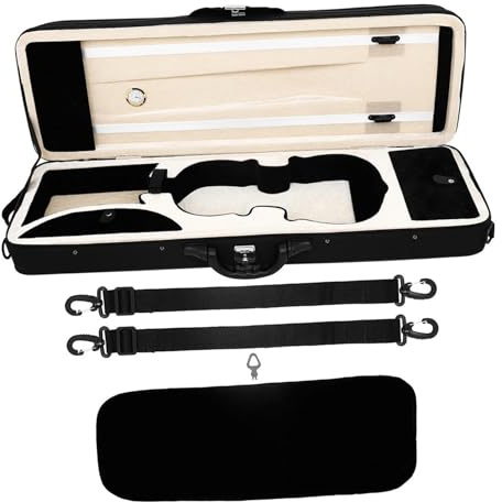 Zubehör Für Anfängergeige Hartschalen Geigenkoffer In 4/4 Größe Mit Hygrometer Zur Aufbewahrung Und Für Schutz Von Musikinstrumententeilen