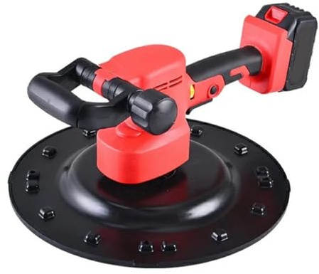Smerigliatrice Elettrica per Pareti 48 V,Smerigliatrice Da Parete Levigatrice a Secco 2883 Rpm,Con Batteria Al Litio Senza Spazzole,Per Levigatura Grossolana/Fine