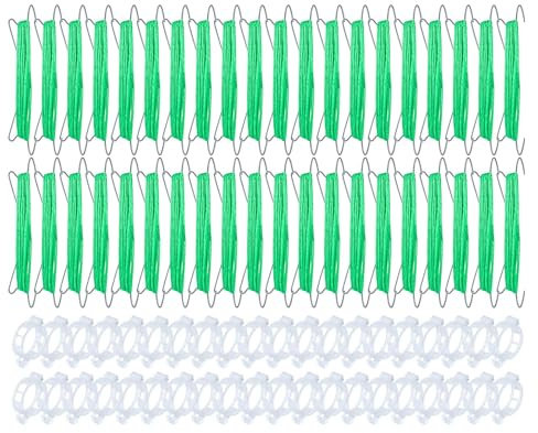 Gramigg 40Pcs Heavy Duty Metallo Pianta Clip Giardino Arrampicata Ganci Coiling Corda Per Arrampicata Vine Uso Pomodoro Cravatte Per Pomodori E Vite