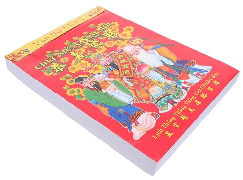 BEBEMOKO Calendrier Mural Traditionnel avec Pages à Déchirer Calendrier Lunaire et Solaire Planificateur Annuel pour Maison Bureau Décoration