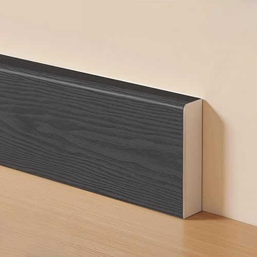 Coayuou Plinthes Adhesives PVC Panneau Moulure Murale 100cm* 5 Pièces Plinthe Meuble Cuisine pour Salon, Chambre Et Entrée, Transformez Votre Intérieur en Quelques Minutes(Style 9,10cm)