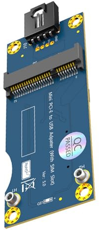 Ranuw Adattatore PCIE a USB, scheda PCIE, scheda chiave con espansione slot per gruppo di ricambio WWAN/LTE, estensione USB per laptop