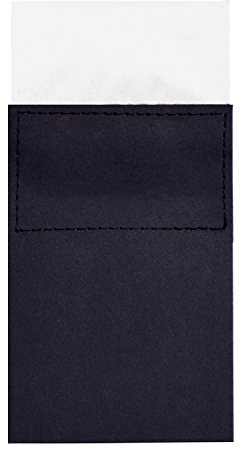 DonDon Herren Einstecktuch vorgefaltet eckig am Karton größenverstellbar weiß