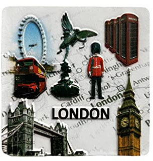 London Sehenswürdigkeiten 3D Kühlschrankmagnet Tourist Travel Souvenirs Handgemachte Harz Handwerk Magnetische Aufkleber Home Küche Dekoration Kühlschrankmagnet Sammlung Geschenk