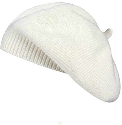 Qinfren Damen Barette Gestrickt Einfarbig Klassisch Vintage | Einheitsgröße,Warm, Weich, Herbst,Winter