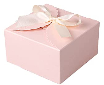 Runiash 30 Stück Party-Gastgeschenke-Boxen, Kraftpapier-Leckerli-Boxen zum Verschenken von Hochzeit, Babyparty, Geburtstag, Schokolade, Keksen (rosa)