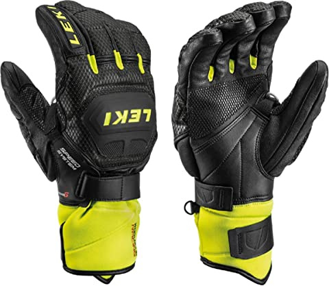 LEKI Worldcup Race Flex S Speed Handschuhe, Black-Ice Lemon, EU 11