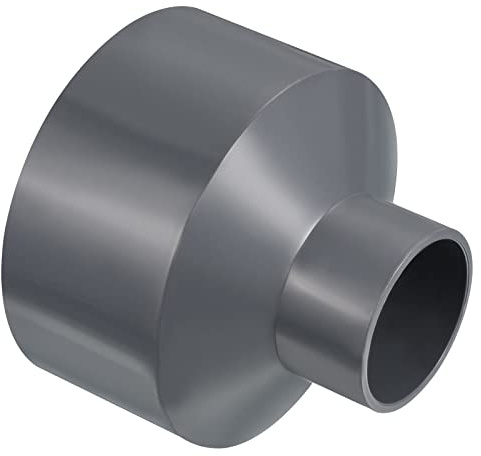 PATIKIL PVC Reductor Tubo Montaje 110x50mm | Recto Acoplamiento Adaptador Conector, Gris