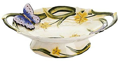 CAZARU Plato de Frutas, frutero de cerámica Creativo, Plato de Fruta Grande, Mesa de café para Sala de Estar, Tuerca, Plato de Fruta para Aperitivos, frutero
