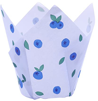 PME 24 Tulpenförmige Muffinförmchen, Blaubeere, Blueberry, Purple
