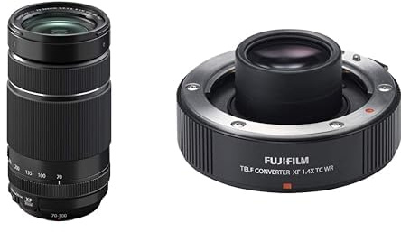 FUJIFILM Fujinon XF70-300mmF4-5.6 R LM OIS Objectif résistant aux intempéries & Téléconvertisseur XF 1.4X TC WR Noir