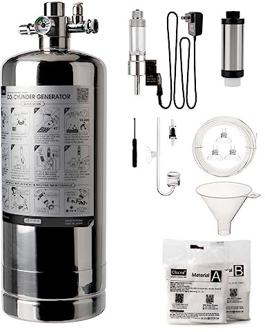 Clscea Aquarium CO2 Generator Complete kit with 600g +600g raw Materials,4L G802S