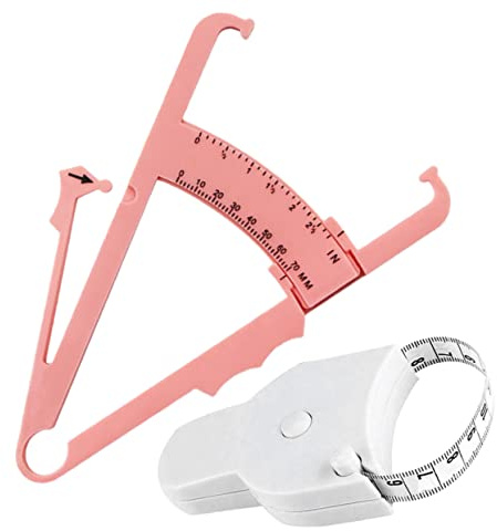 Garneck Körperfettmessschieber Mit Caliper Und Taillenmaßband Praktisches Messset Aus Hochwertigen Materialien Leicht Und Tragbar Für Langzeitgebrauch
