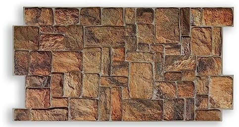 Grace Baltic 3D Wall Panels for Interior Wall Decoration, Non Adhesive Thin and Flexible PVC Panels, Interior Wall Decoration Tattoos, 3D PVC Material (40 Pieces / 19.6 m²)