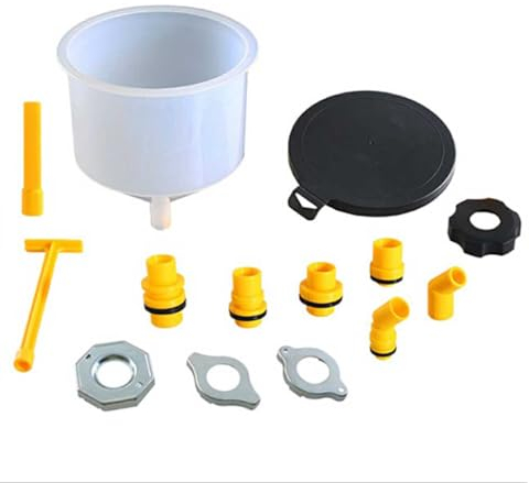 SUIOPPYUW 15 Stück/Set Motorkühler Kühlmittel Fülltrichter Kit Auto Wasserkühlung Gießen Refill Tragbar Auslaufsicher