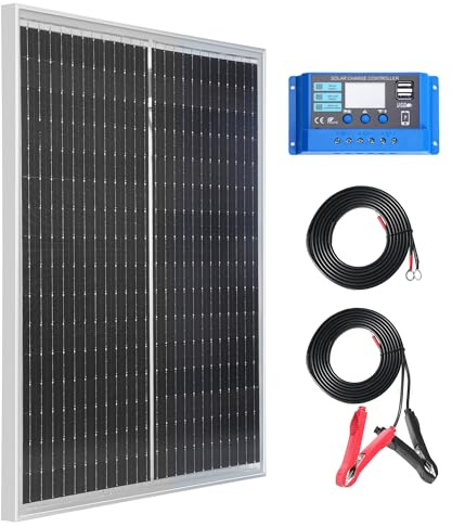 Nicesolar 50W Mono Solarpanel Kit 12V Monokristallines Solarmodule System-set Solaranlage Komplettset 12 Volt für Auto RV Marine Boot