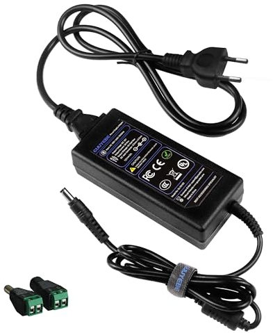 GuuYebe Fuente alimentacion 12v 5a para Luces de Tira LED Transformador convertidor AC 100-240v 50/60hz a 12 voltios 5 amperios DC Adaptadores eléctricos de luz Universal