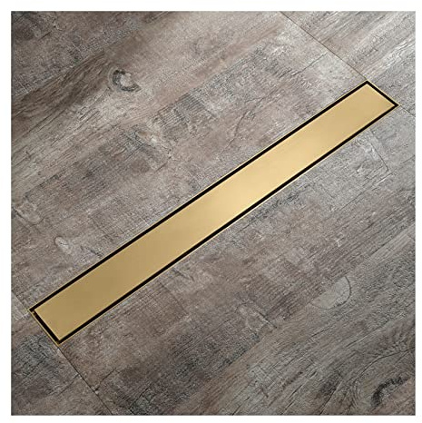 desagüe ducha,desagüe suelo ducha, Desagüe de ducha lineal de 23,6 pulgadas, drenaje de piso invisible, drenaje lineal rectangular de acero inoxidable 304 con drenaje de ducha for recogedor de cabello
